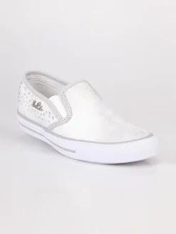 Lulu' Sneakers slip on con pizzo Bianco