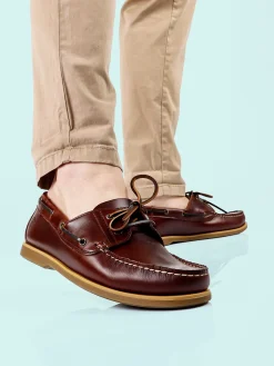 Lumberjack NAVIGATOR Mocassini in pelle da uomo con lacci
