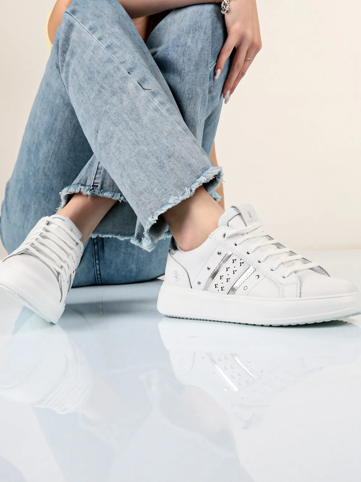 Lumberjack PRIA Sneakers basse in pelle da donna