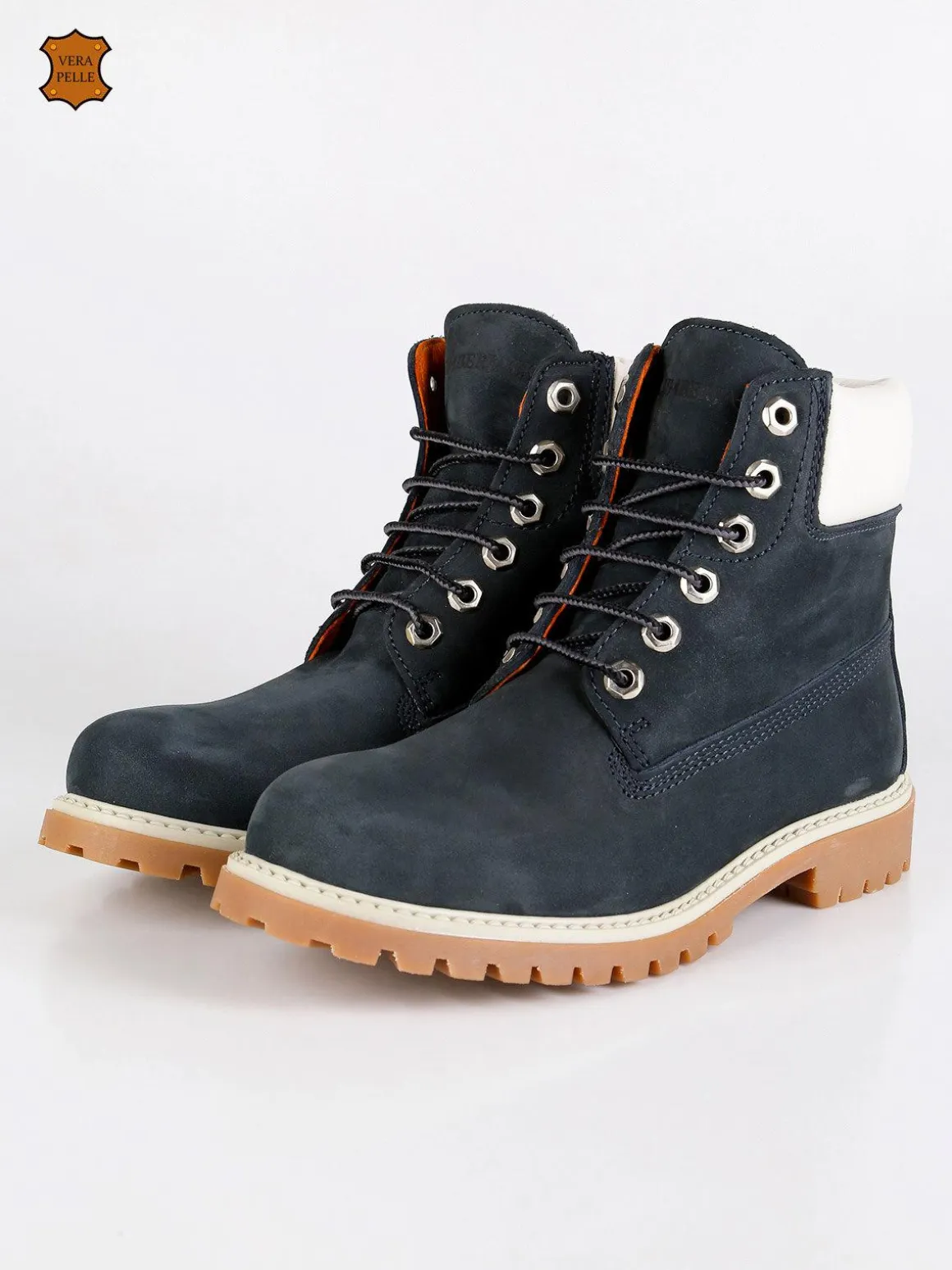 Lumberjack Scarponi stringati blu/bianco