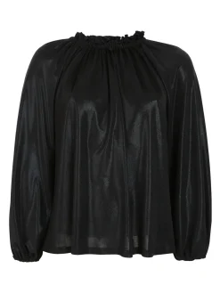 Lumina Blusa donna in lamè con maniche a palloncino