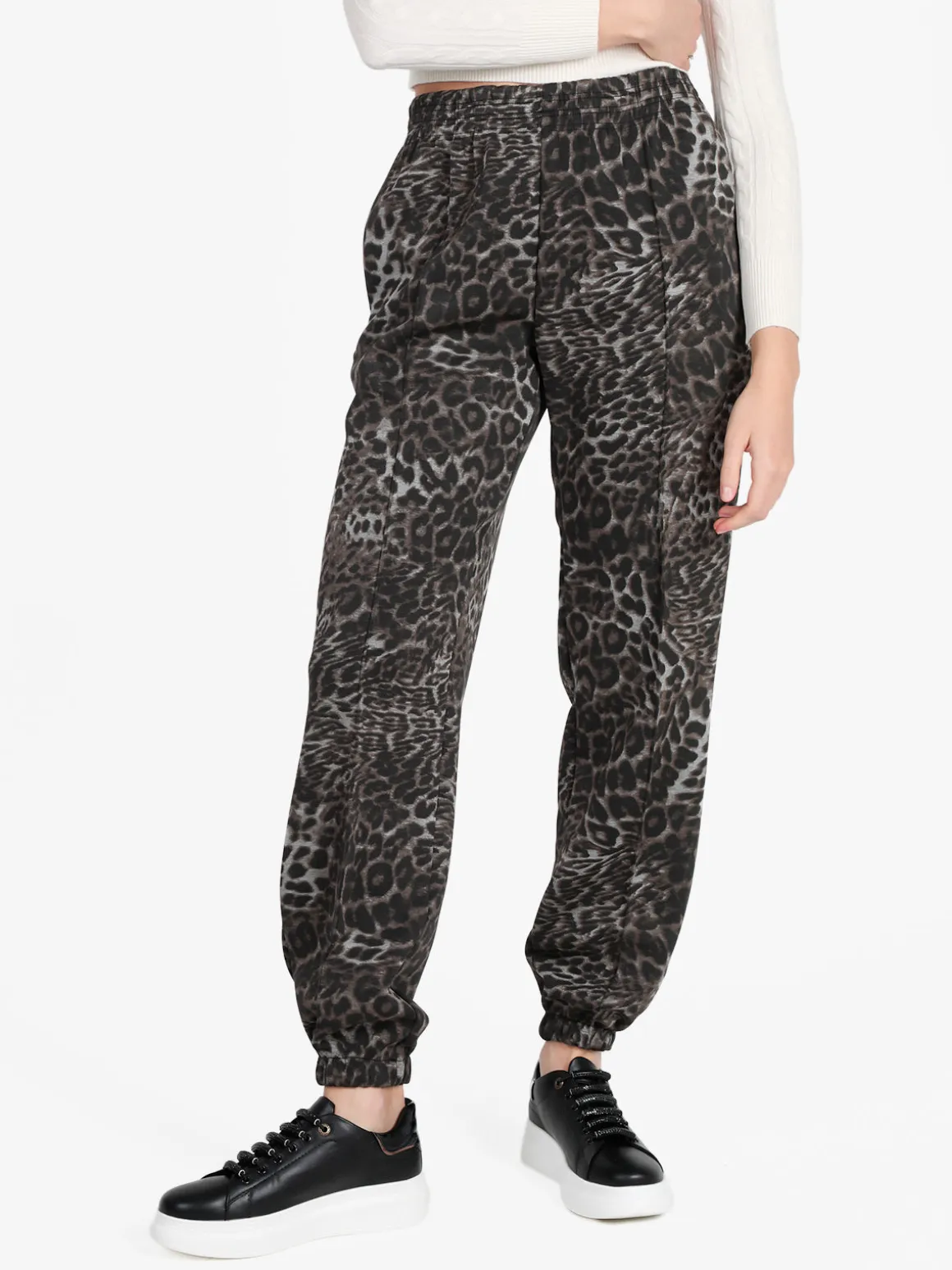 Lumina Pantaloni animalier da donna modello jogger