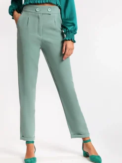 Lumina Pantaloni eleganti a palloncino con vita alta