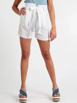 Lumina Shorts a vita alta misto lino