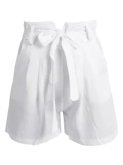 Lumina Shorts a vita alta misto lino