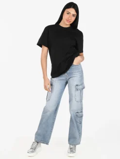 Lumina T-shirt donna girocollo tinta unita