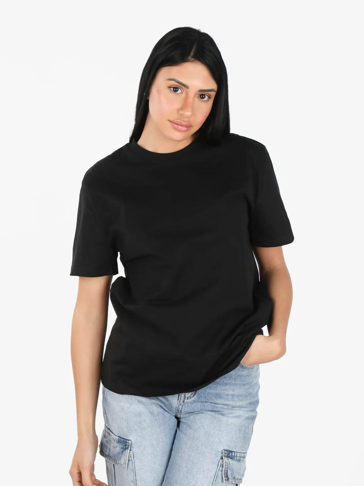 Lumina T-shirt donna girocollo tinta unita