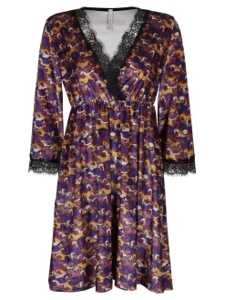Lumina Vestito midi a portafoglio con pizzo