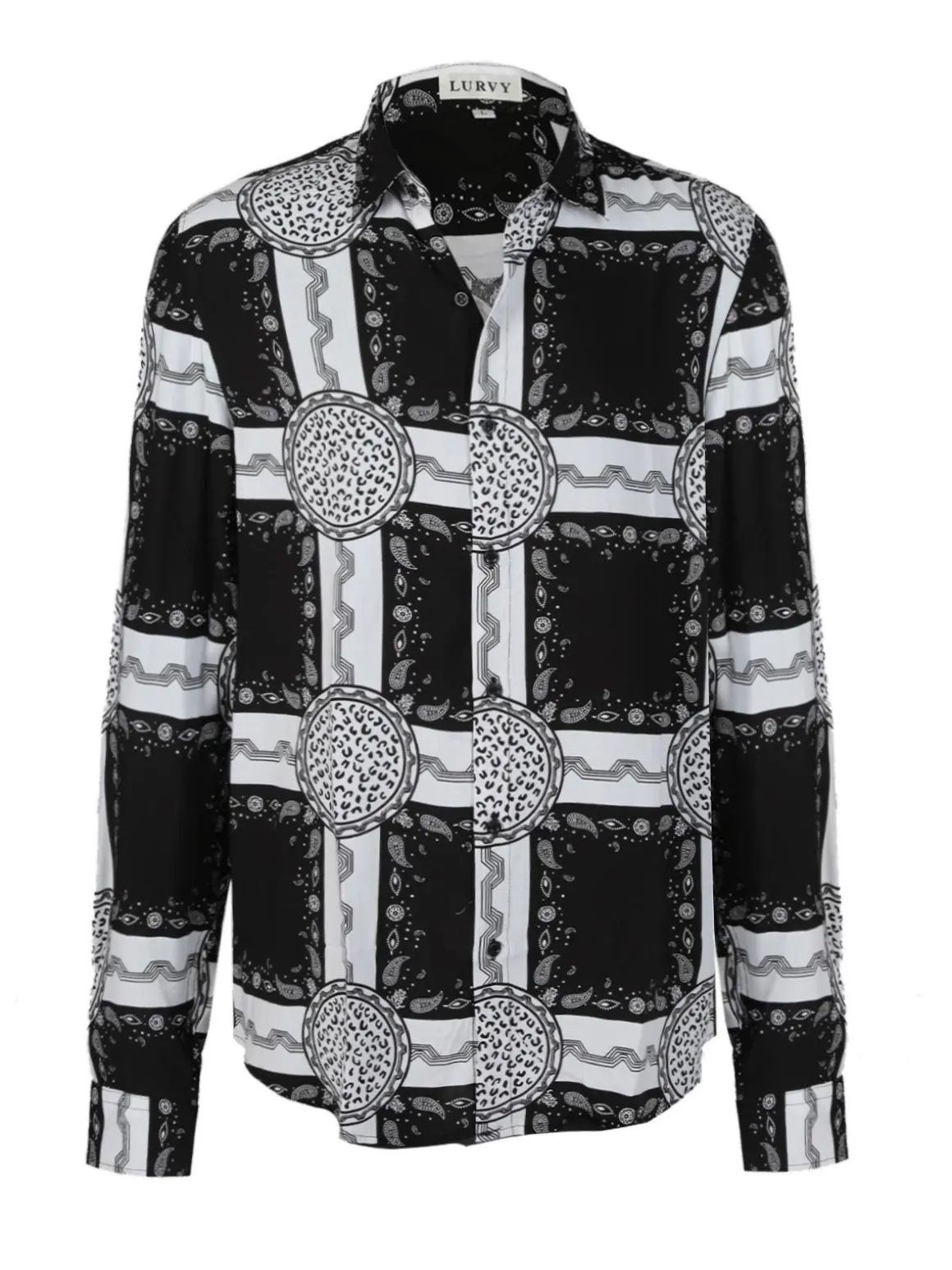 Lurvy Camicia uomo a fantasia