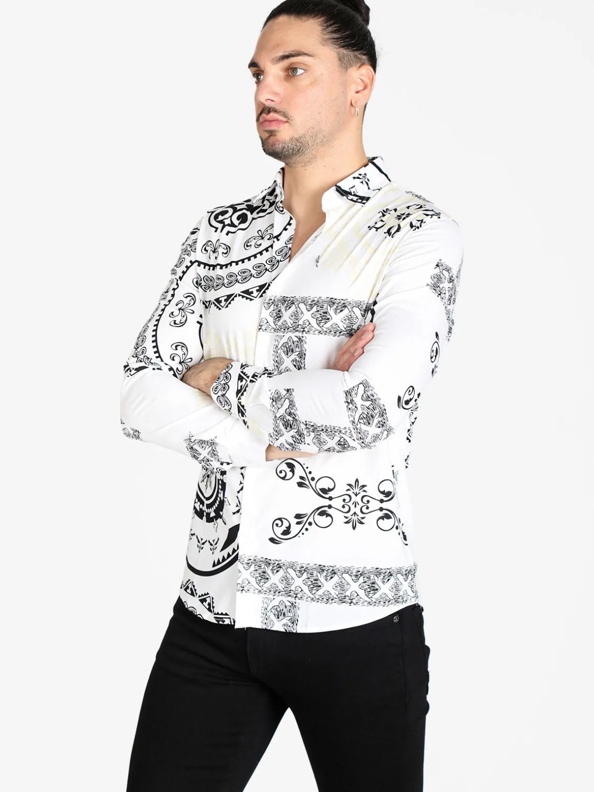 Lurvy Camicia uomo con stampe