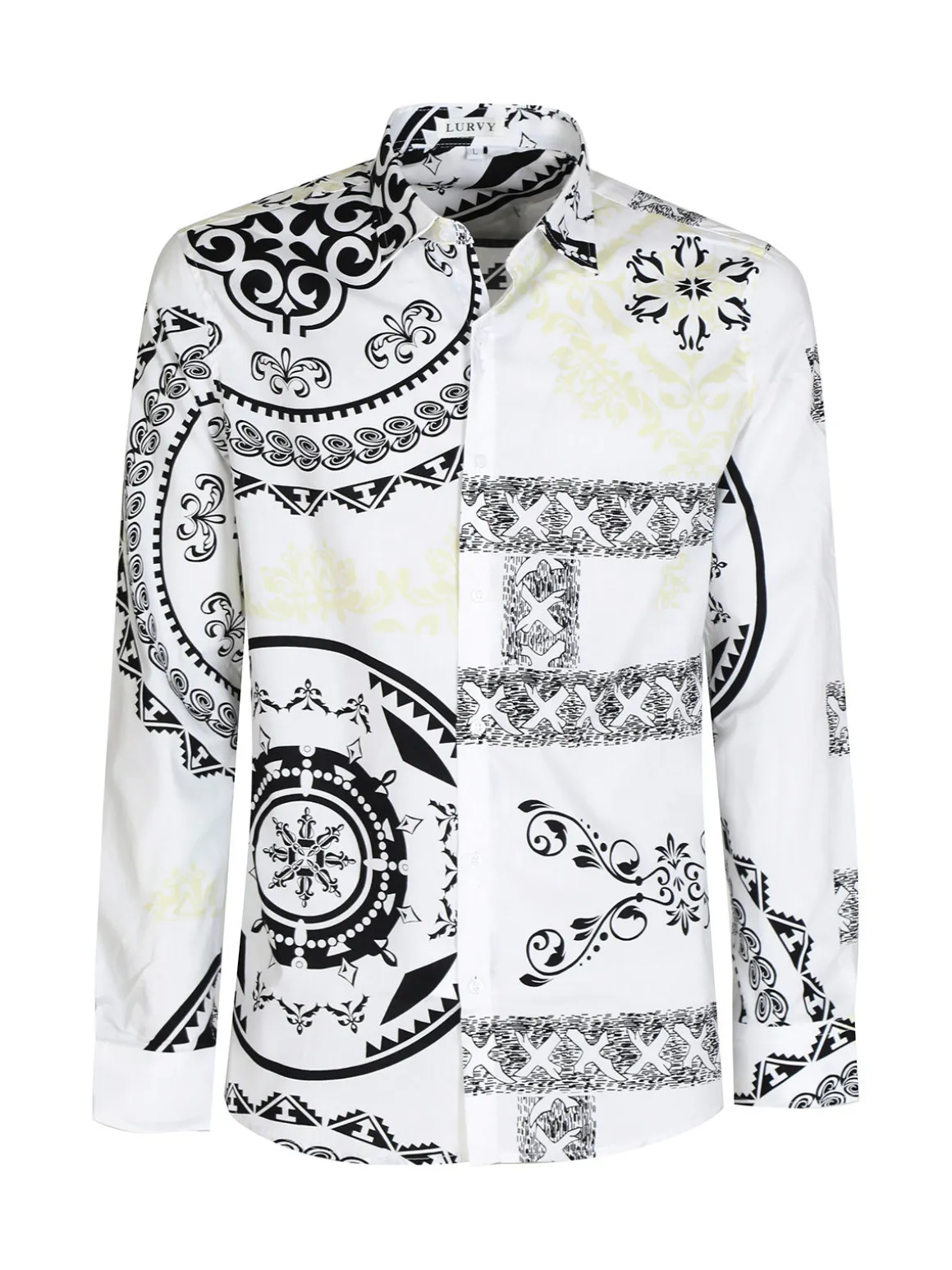 Lurvy Camicia uomo con stampe