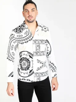 Lurvy Camicia uomo con stampe