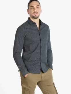 Lurvy Camicia uomo in cotone con stampe