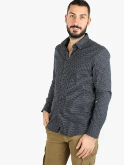 Lurvy Camicia uomo maniche lunghe in cotone