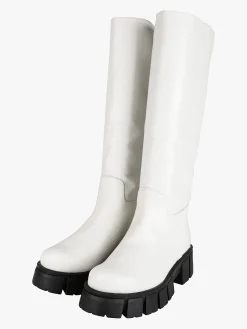 Made In Italy - Dolce Moda Stivali in pelle da donna con suola carrarmato