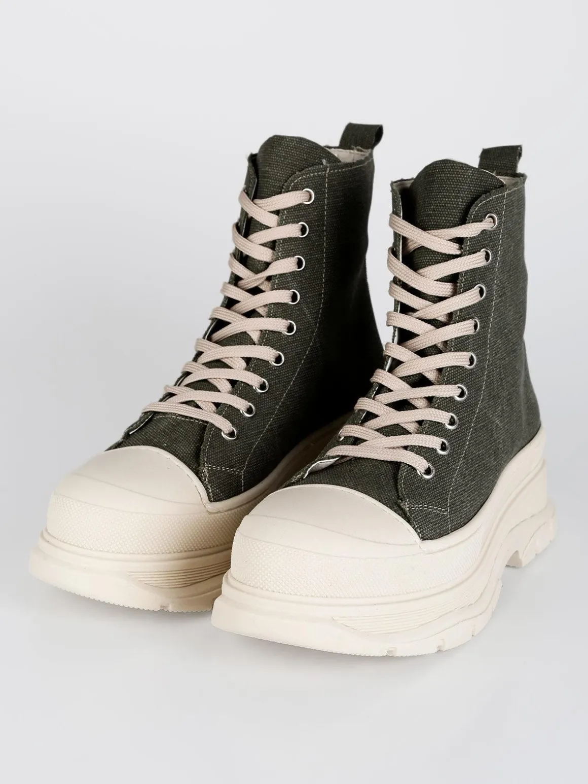 Made In Italy Genny Sneakers alta in tela con platform
