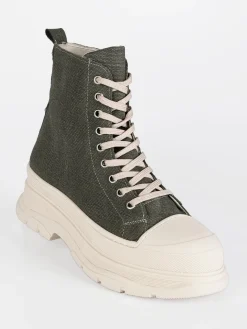 Made In Italy Genny Sneakers alta in tela con platform