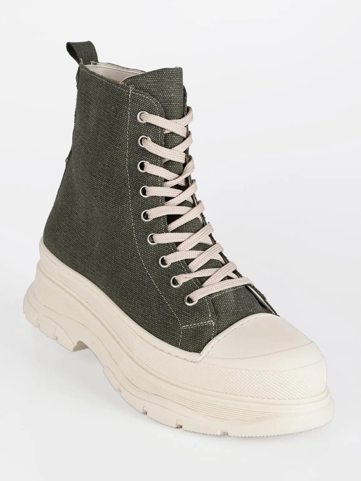 Made In Italy Genny Sneakers alta in tela con platform