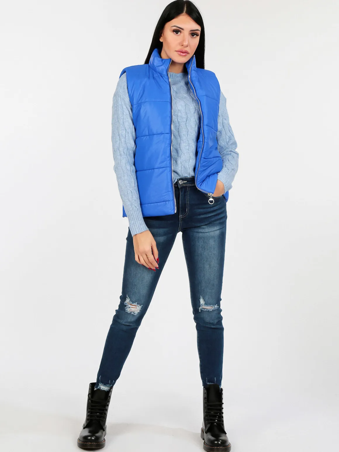Made In Italy Gilet donna imbottito oversize