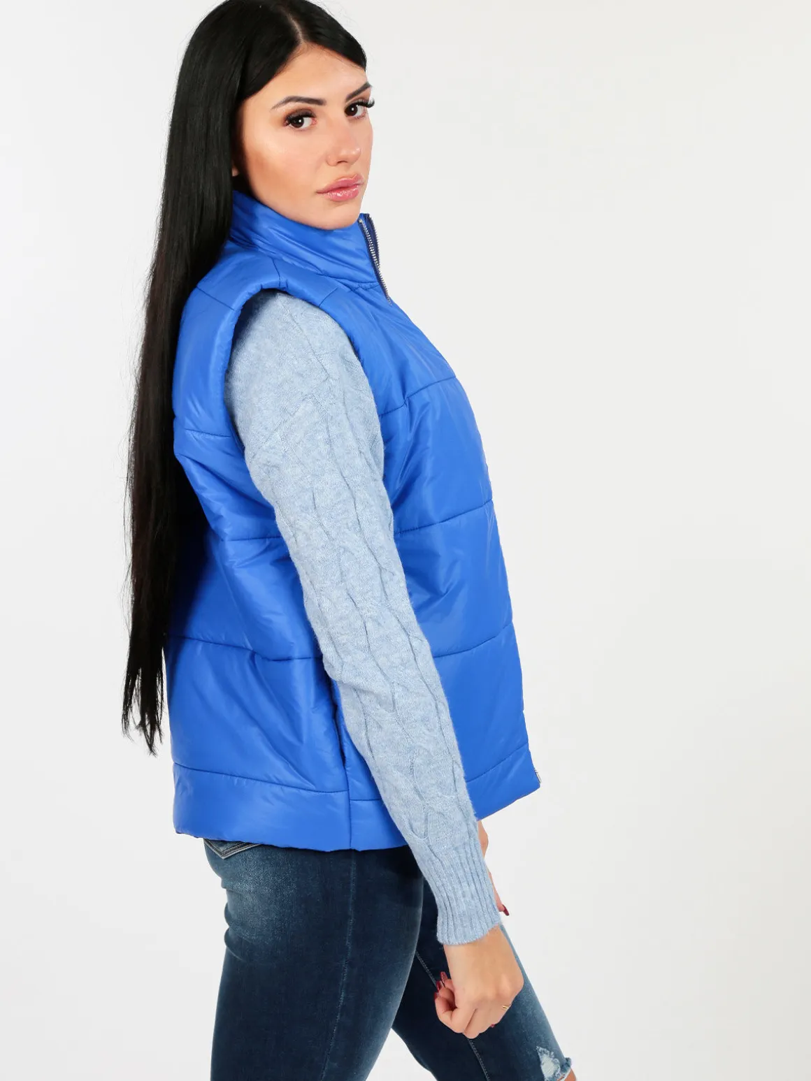 Made In Italy Gilet donna imbottito oversize