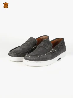Made In Italy Mocassini in pelle scamosciata da uomo