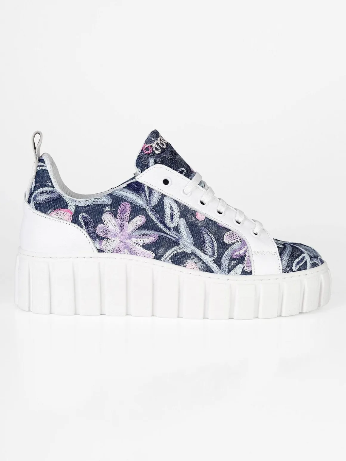 Made In Italy Stella Sneakers donna ricamate con platform