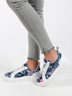 Made In Italy Stella Sneakers donna ricamate con platform