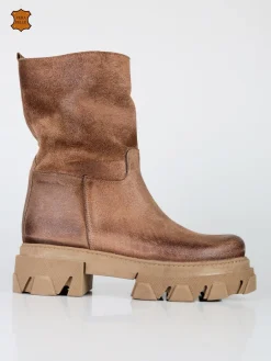 Made In Italy Stivaletti chelsea in pelle scamosciato da donna