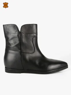 Made In Italy Stivaletti in pelle donna a punta
