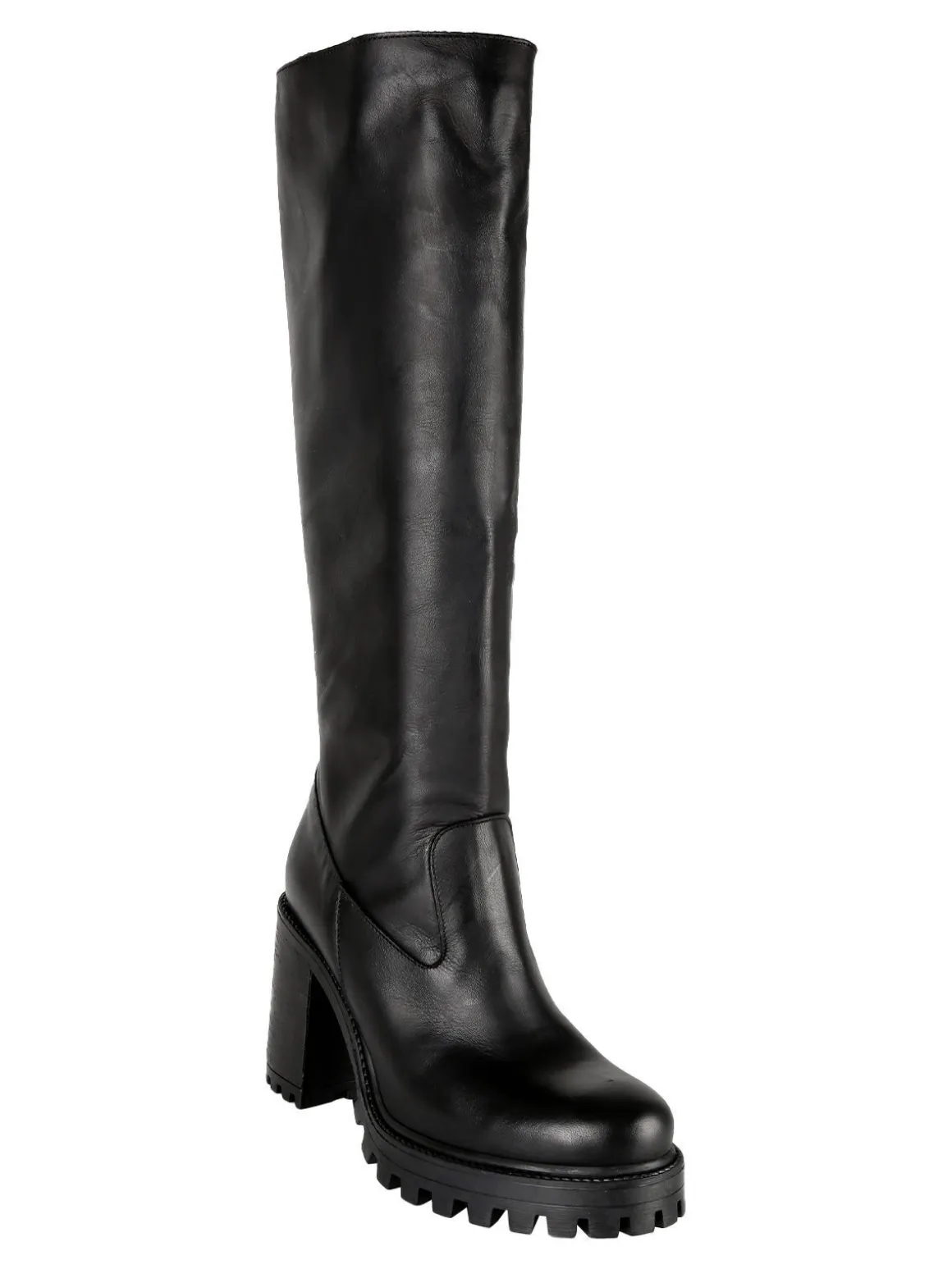 Made In Italy Stivali in pelle donna con tacco