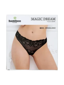 Magic Dream Brasiliana donna con pizzo - nero