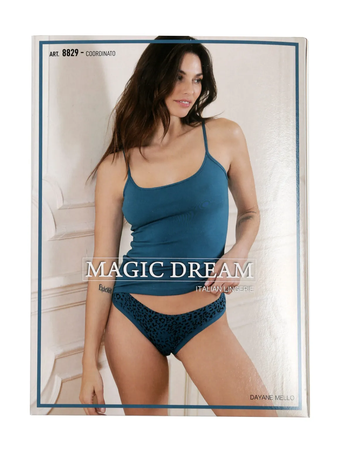 Magic Dream Coordinato intimo donna con top e slip - ottanio