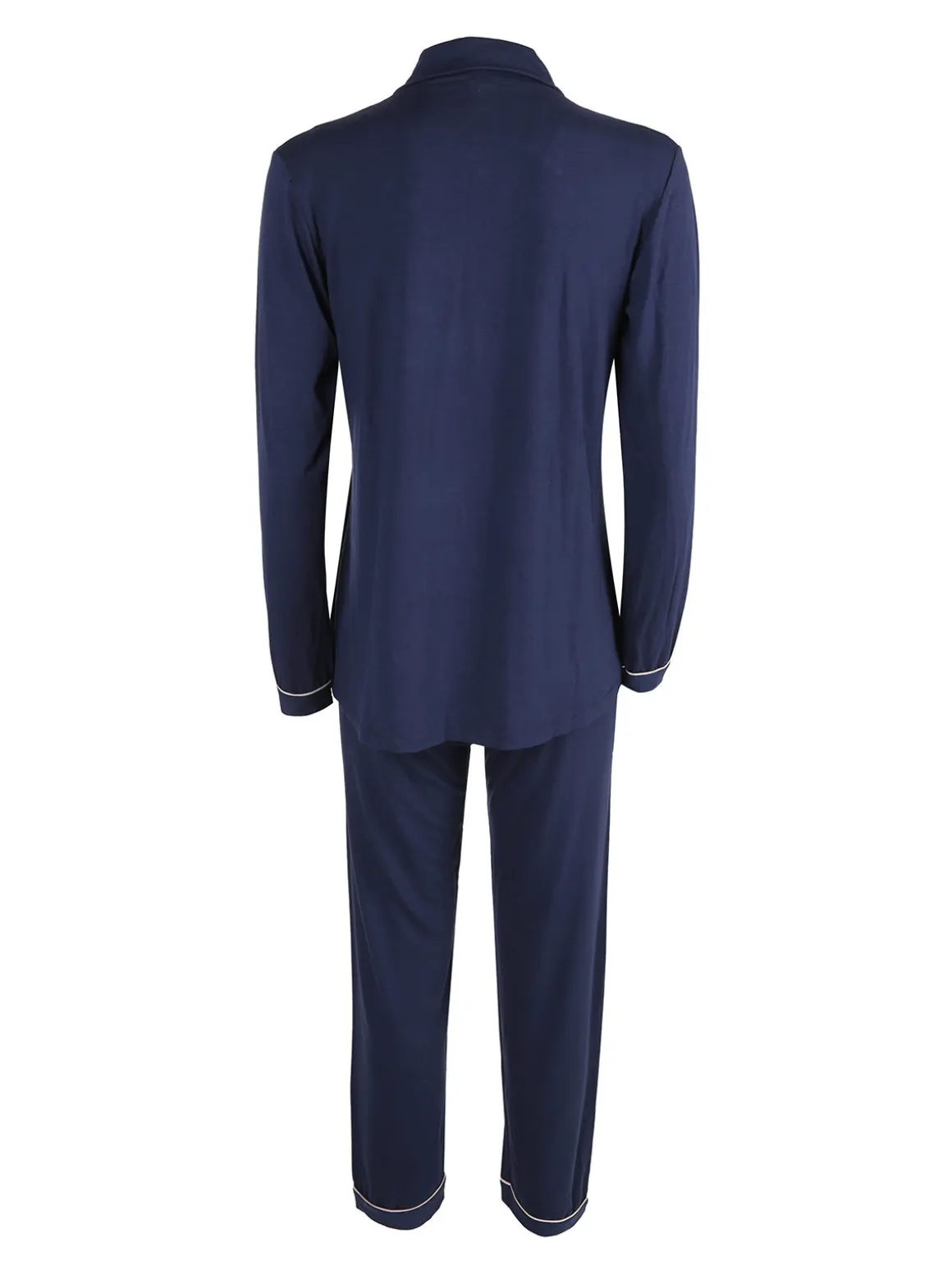 Magic Dream Pigiama donna aperto in fibre di bamboo - blu scuro