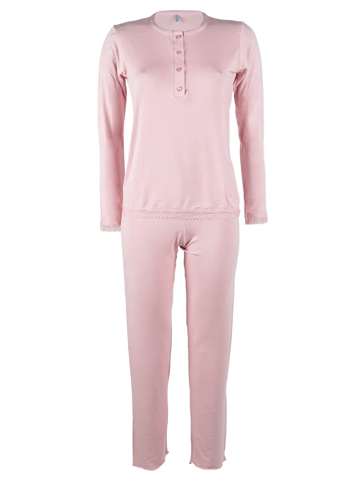 Magic Dream Pigiama lungo da donna girocollo con pizzo