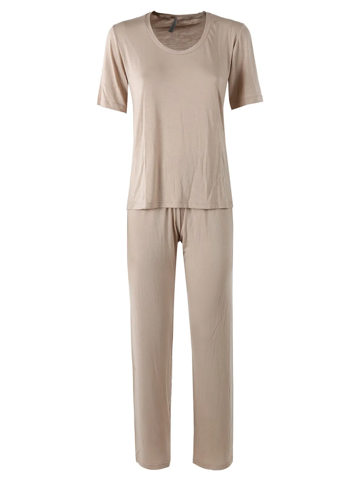 Magic Dream Pigiama lungo da donna in fibra di bamboo a maniche corte - nudo