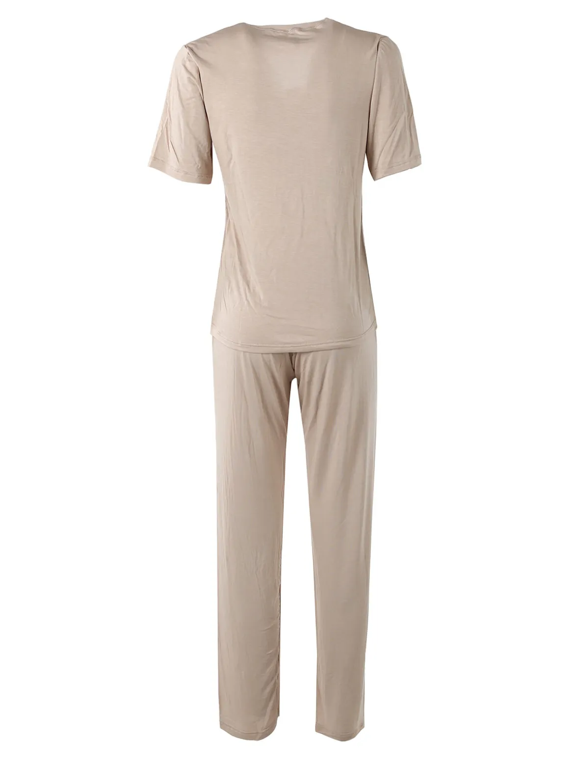 Magic Dream Pigiama lungo da donna in fibra di bamboo a maniche corte - nudo