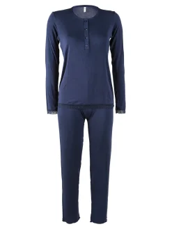 Magic Dream Pigiama lungo da donna girocollo con pizzo