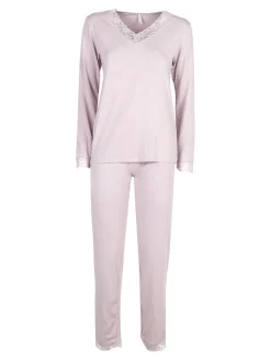Magic Dream Pigiama lungo da donna con scollo a V in pizzo