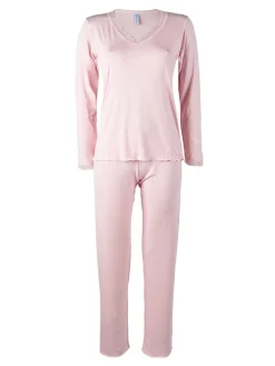 Magic Dream Pigiama lungo da donna con scollo a V e ricami