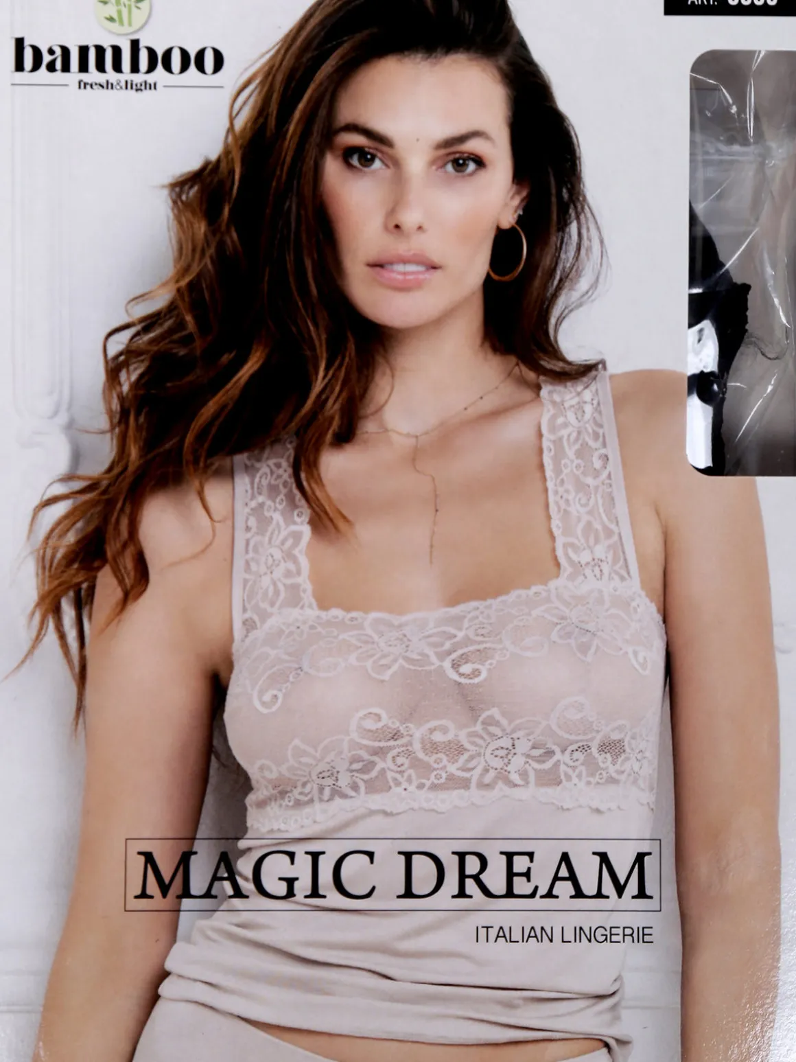 Magic Dream Top donna intimo in bamboo con pizzo