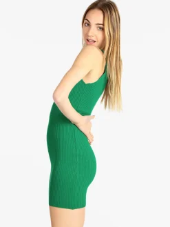 Maglificio Vestito corto donna in maglia a costine
