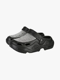 Maira Ciabatte donna in gomma con strass - nero