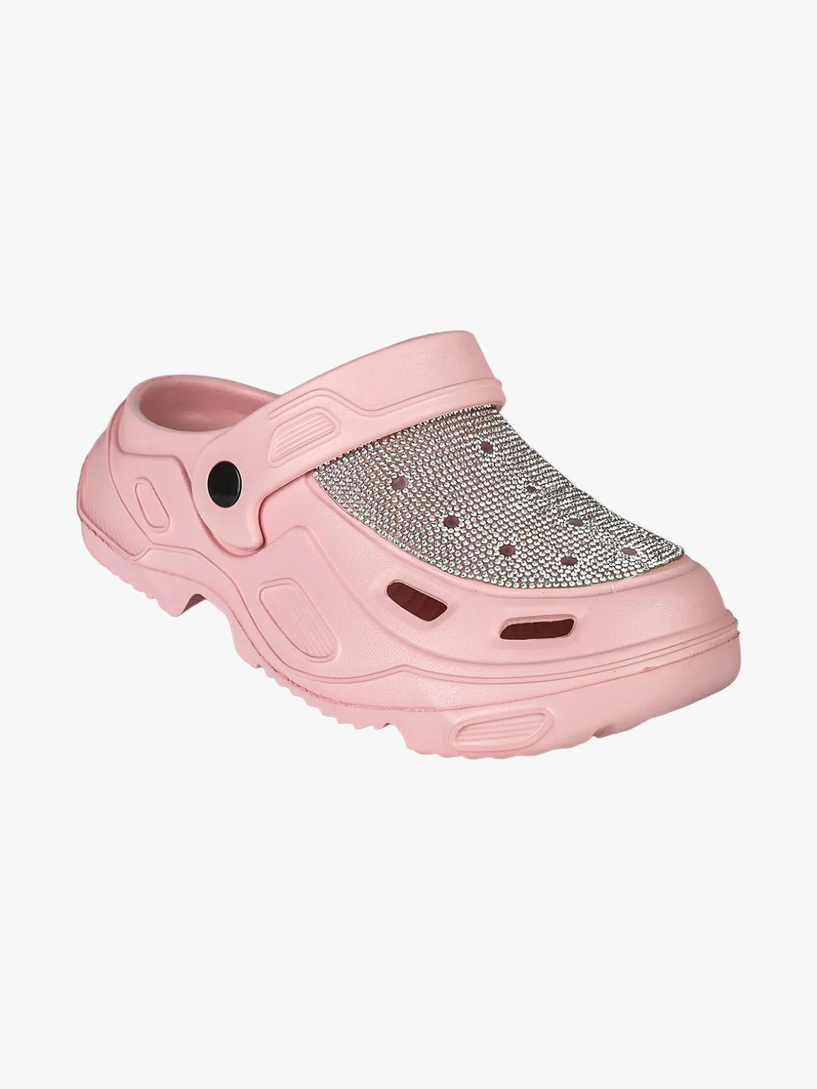 Maira Ciabatte donna in gomma con strass - rosa