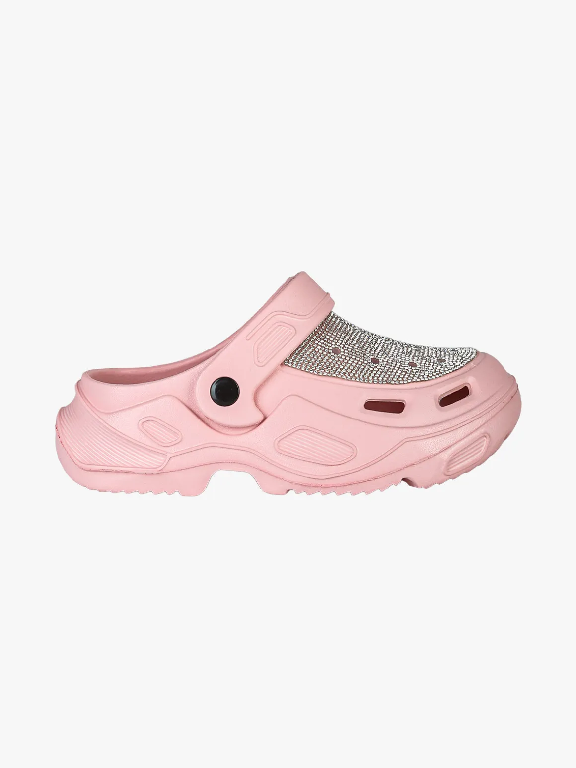 Maira Ciabatte donna in gomma con strass - rosa