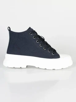 Maira Sneakers alte in tela con platform