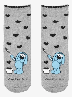 Malerba Calze antiscivolo bambina in caldo cotone con cuori