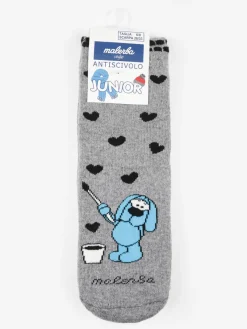 Malerba Calze antiscivolo bambina in caldo cotone con cuori