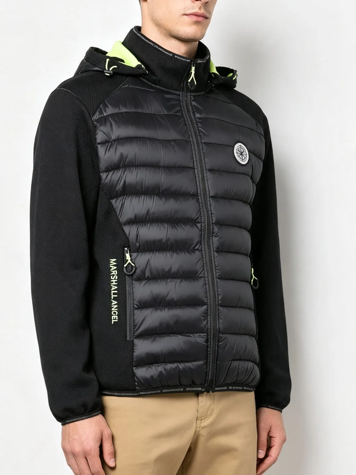 M.Angel Giubbino da uomo impermeabile con cappuccio e zip