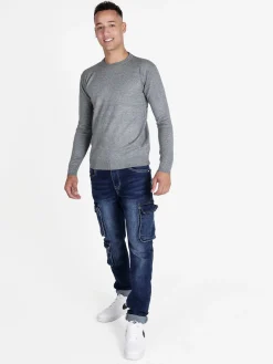 M.Angel Pullover girocollo da uomo misto lana