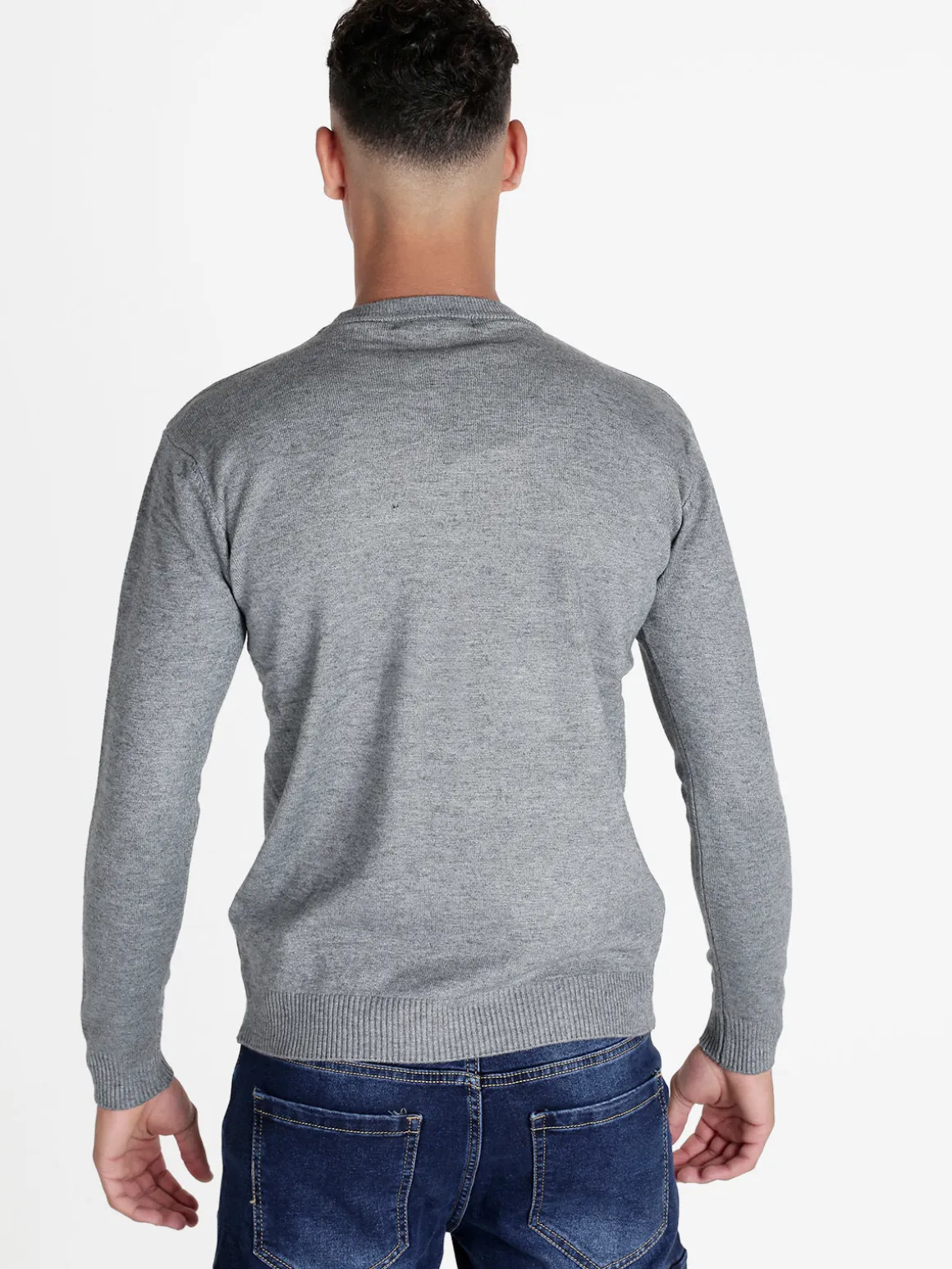 M.Angel Pullover girocollo da uomo misto lana
